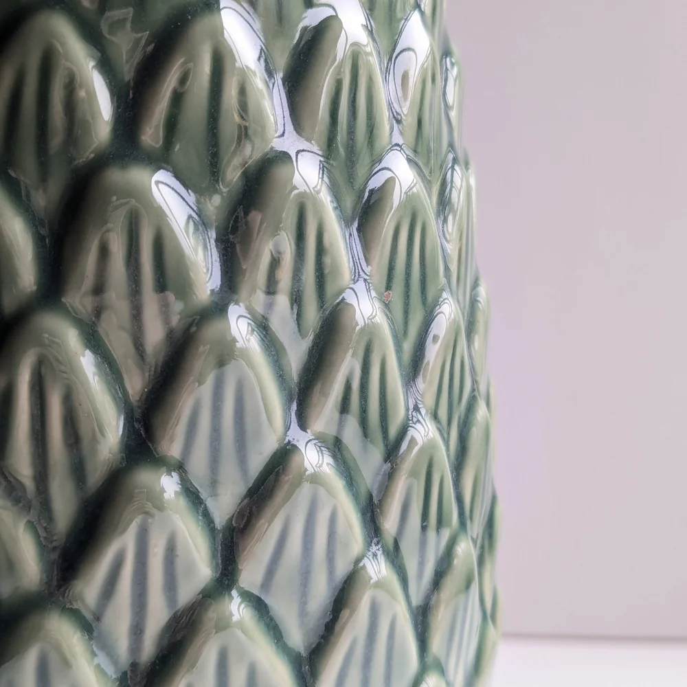 IKEA BEDAGAD Green Ceramic Vase